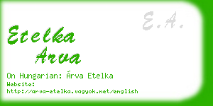 etelka arva business card